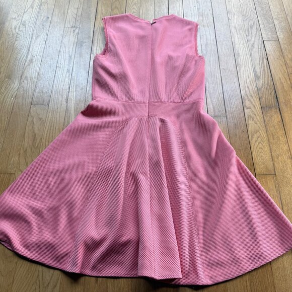 Rebecca Taylor Size 8 Women's Sleeveless Textured Pink Fit & Flare Dress - Picture 11 of 11